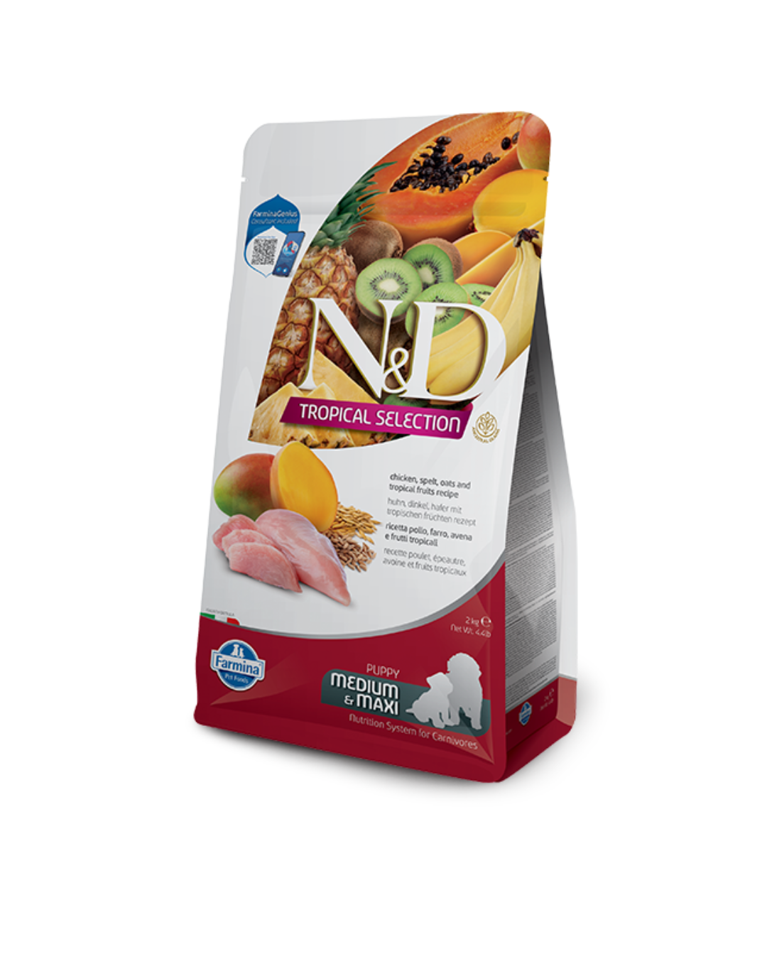 Farmina - N&D -Dog Puppy Medium Maxi Tropical - Pollo 2kg