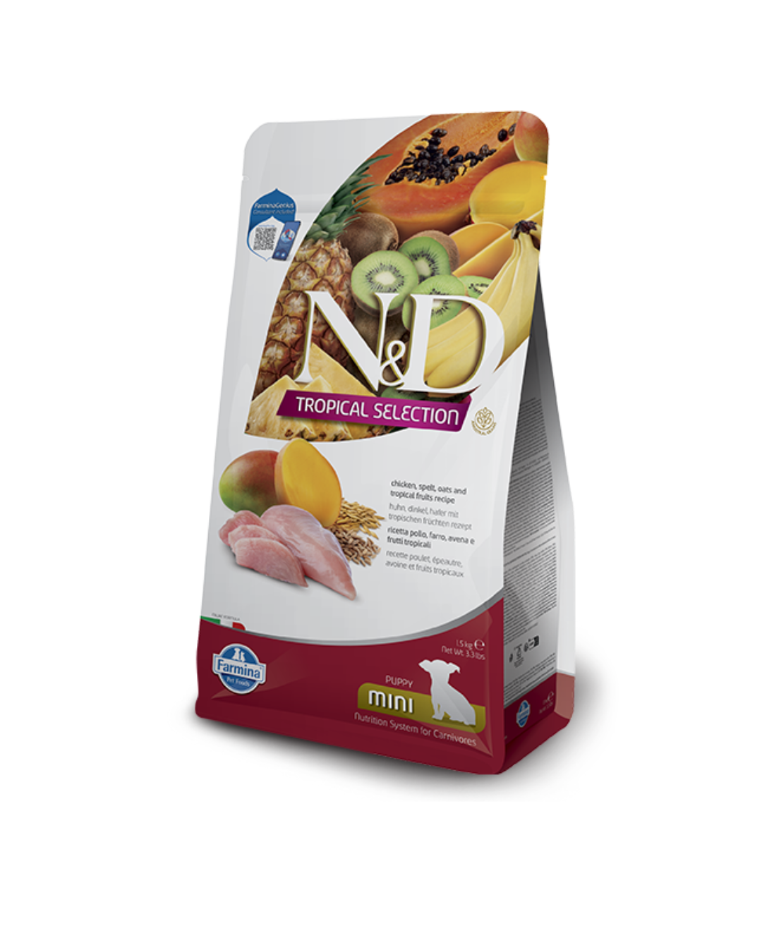 Farmina - N&D - Dog Puppy Mini Tropical - Pollo 1,5kg