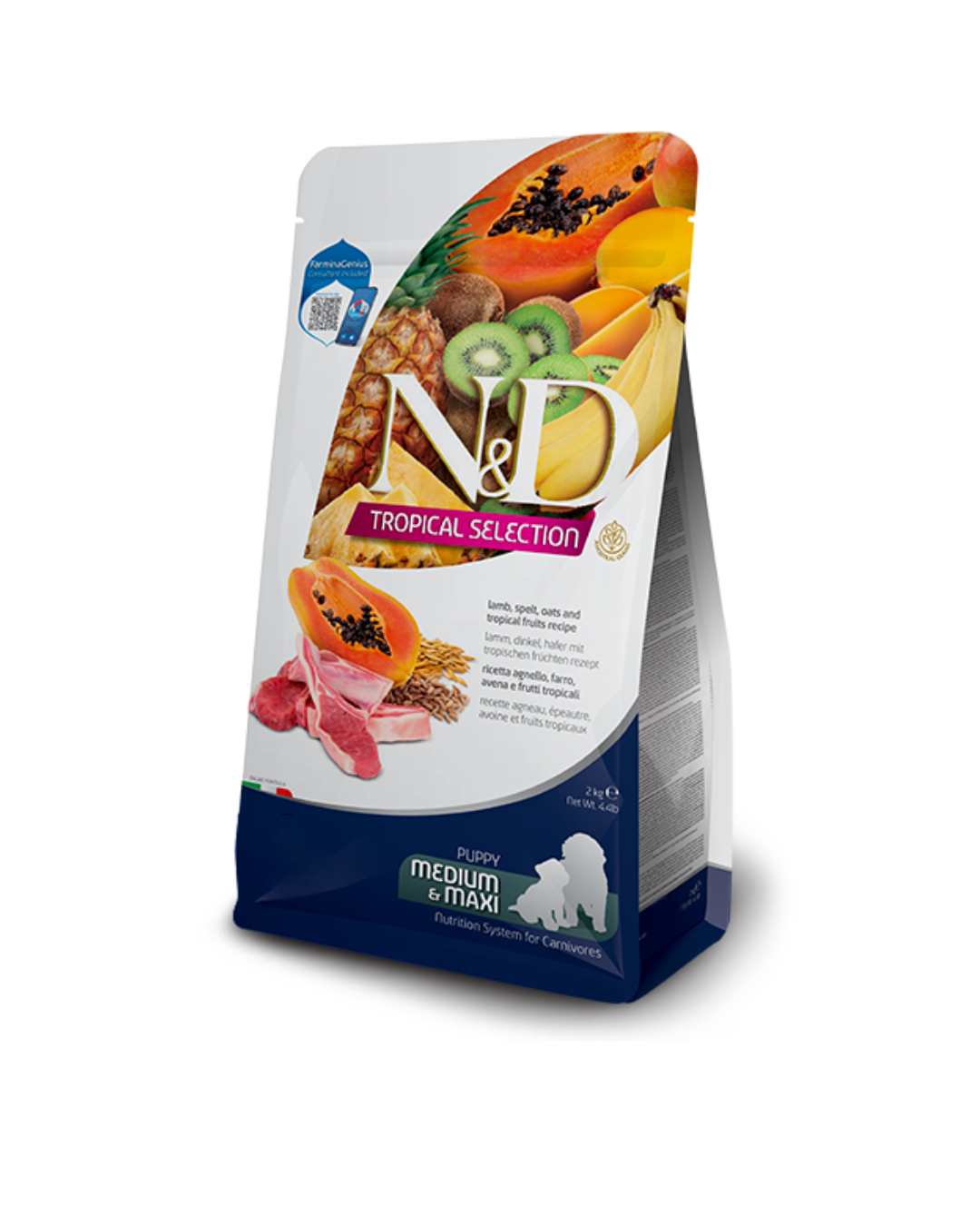 Farmina - N&D - Dog Tropical - Agnello, Farro e Avena Puppy Medium Maxi 2kg