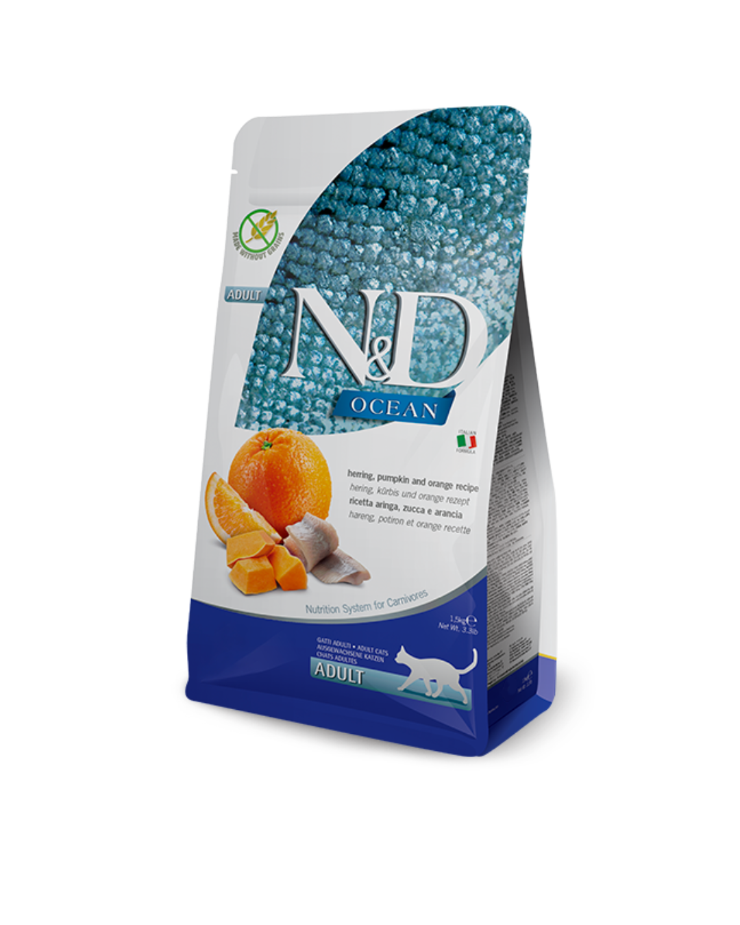 Farmina - N&D - Ocean Gatto Adult - Aringa , Zucca e Arancia 300 gr