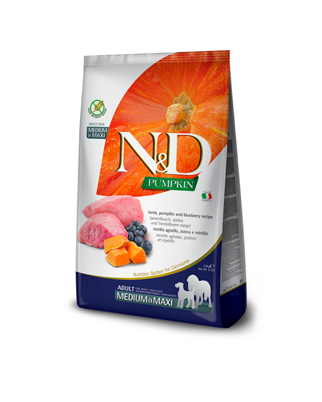 Farmina - N&amp;D - Pumpkin Adult Medium&amp;Maxi - Agnello e Mirtillo 12kg