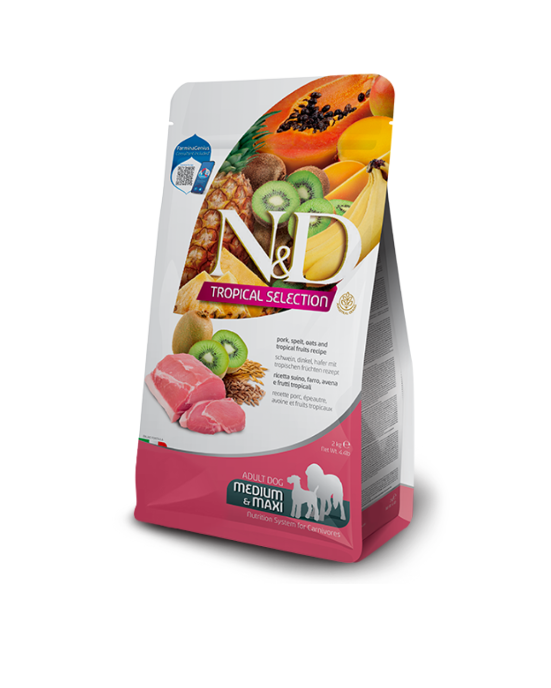 Farmina - N&D - Tropical Dog Adult Medium Maxi - Maiale Farro e Avena 2kg