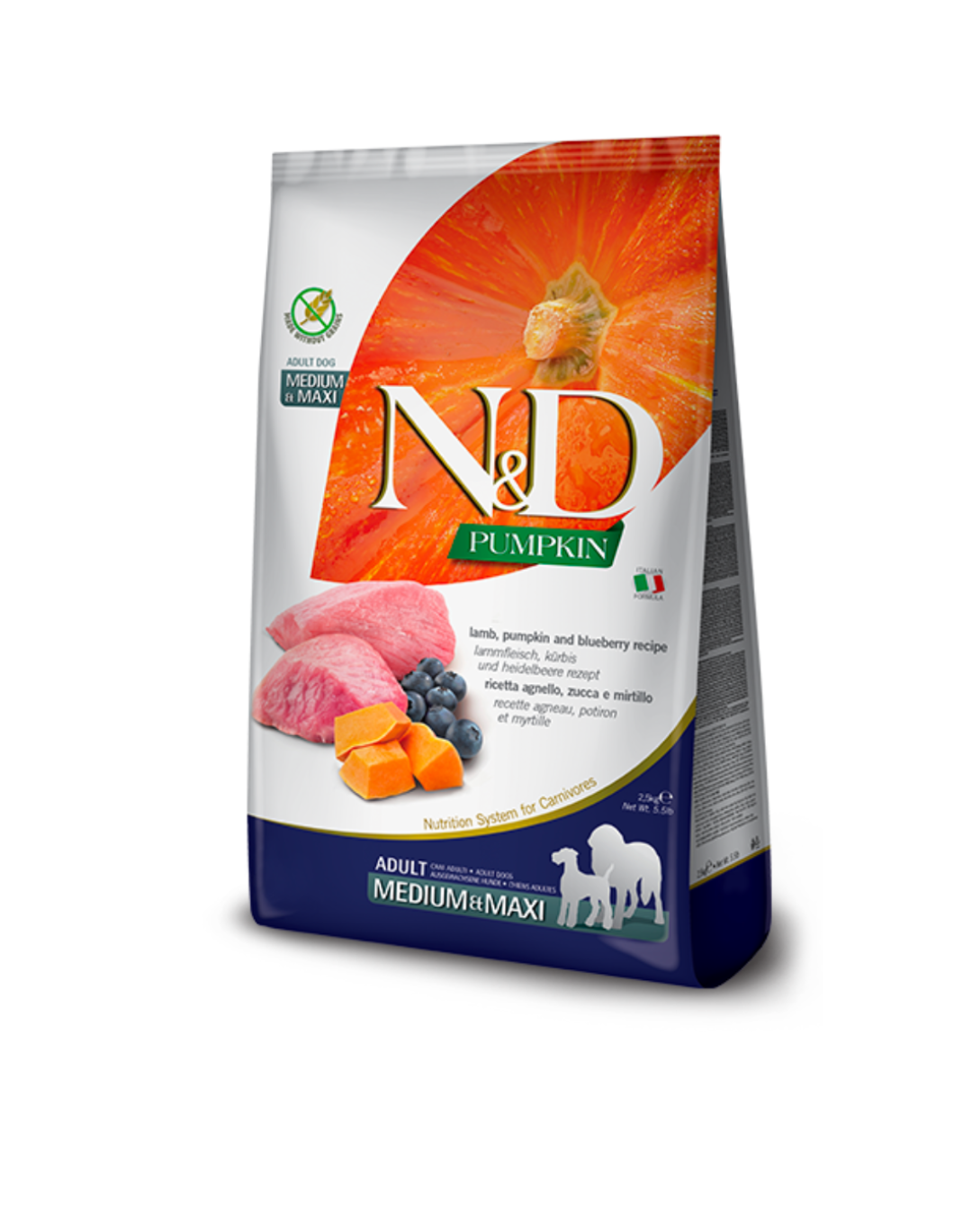 Farmina - N&D Pumpkin Adult Medium/Maxi Agnello 2,5kg