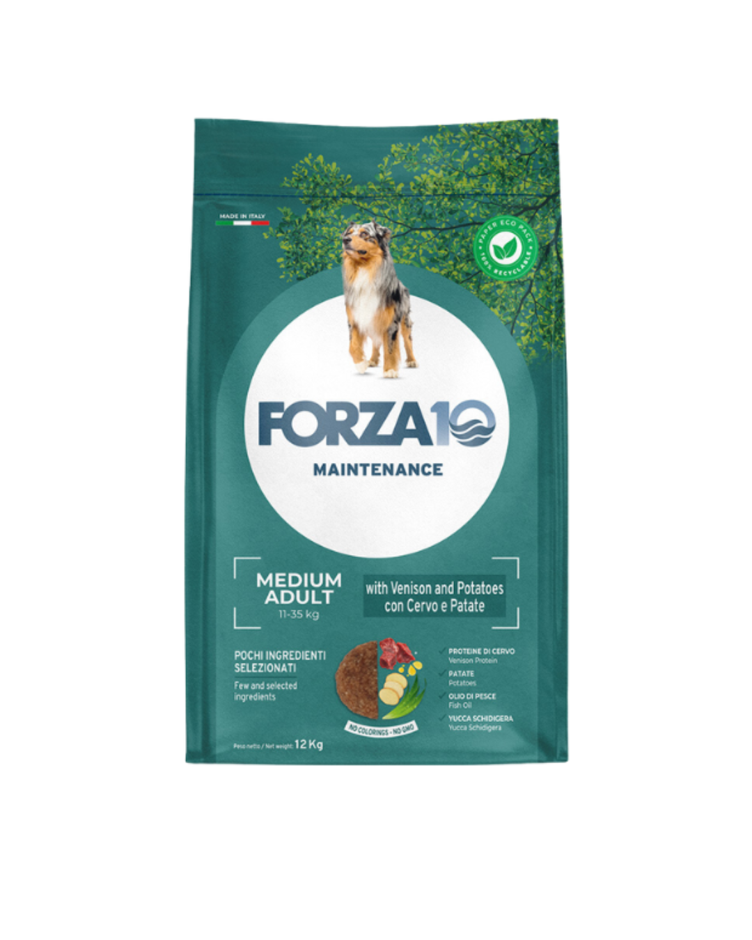 Forza 10 - Mantenimento Medium Adult - Cervo e Patate 12 kg