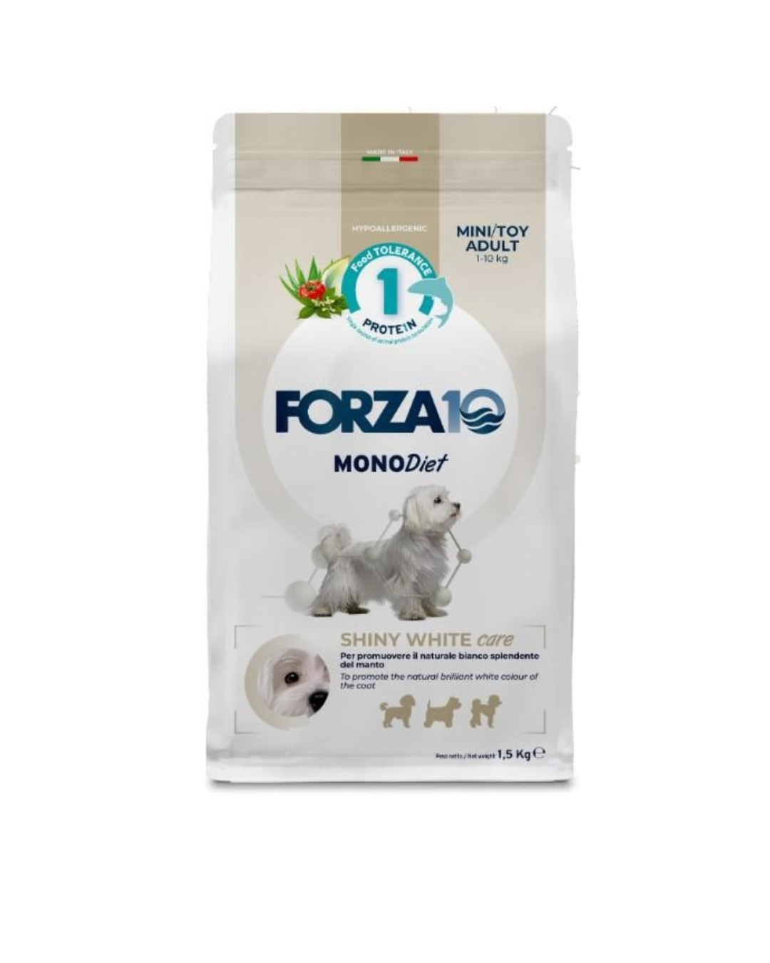 Forza10 Mono Diet White Care - Mini/Toy Adult 1,5 kg Pesce