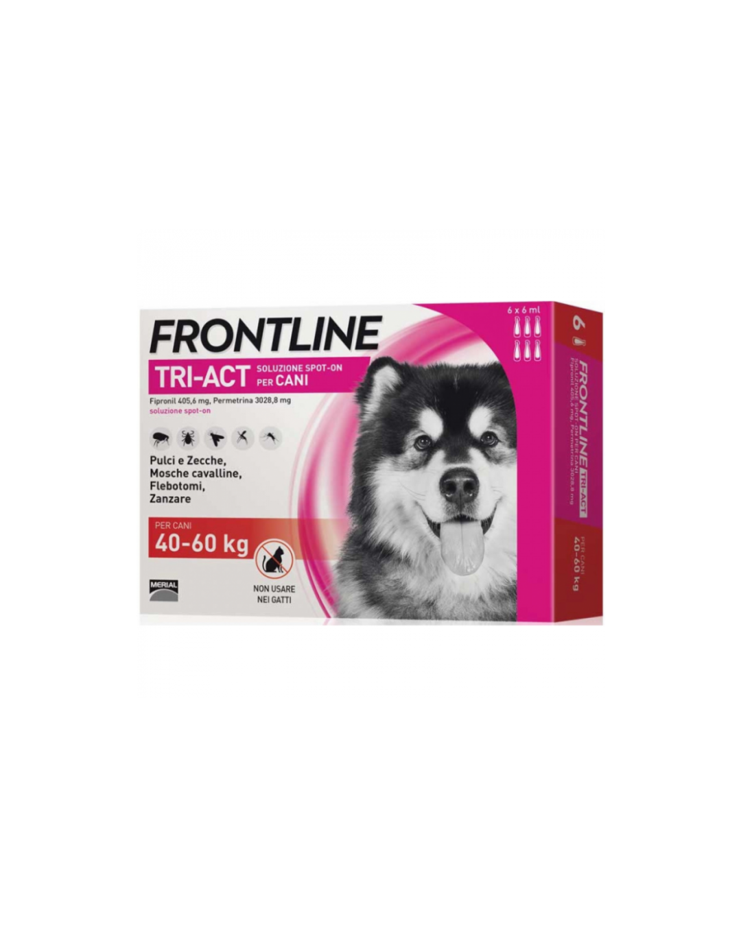 Frontline Tri - Act Spot On - for Dogs 40 - 60 kg - 6 Pipettes