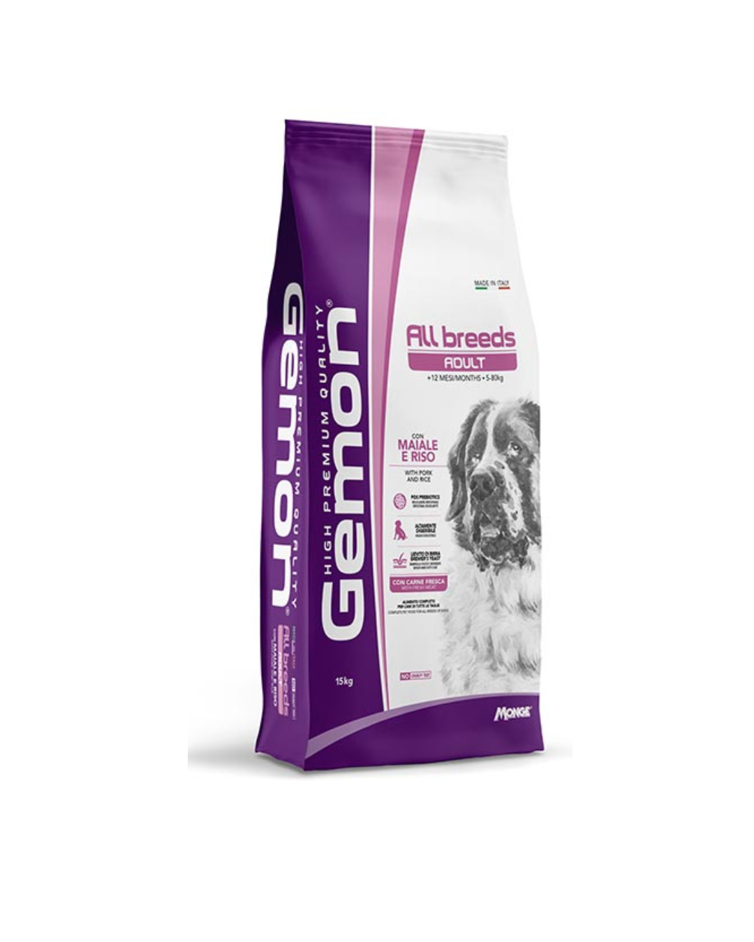 Gemon - All Breeds Adult - Maiale e Riso 15 kg