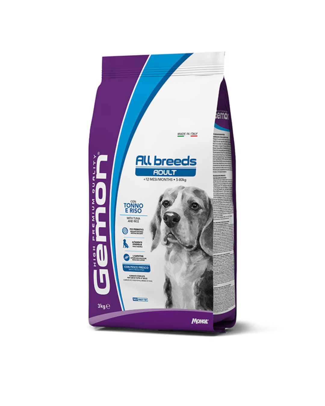Gemon - All Breeds Adult Tonno e Riso - 15 kg
