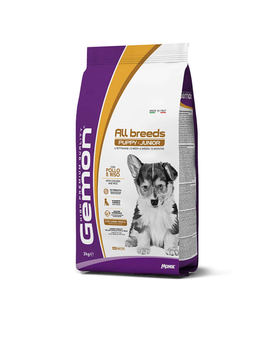 Gemon - All Breeds Puppy & Junior - Pollo e Riso 3 kg