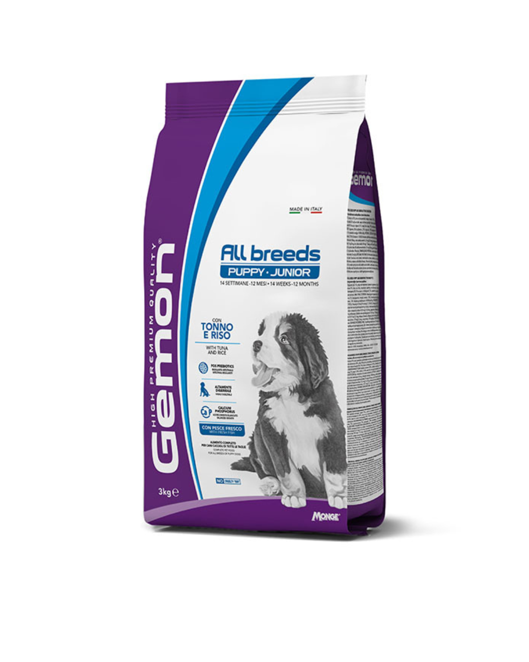Gemon - All breeds Puppy/Junior Tonno e Riso - 3 kg