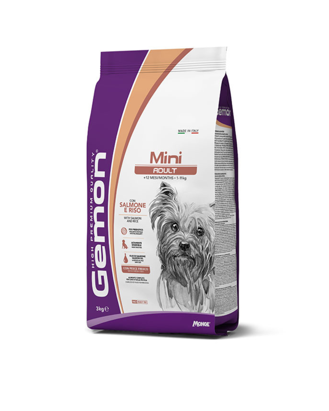 Gemon - Mini Adult Salmone e Riso 3 kg