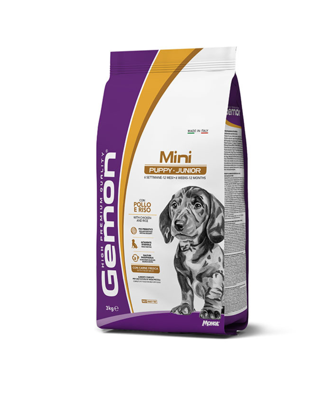 Gemon - Mini Puppy and Junior Pollo e Riso 3 kg