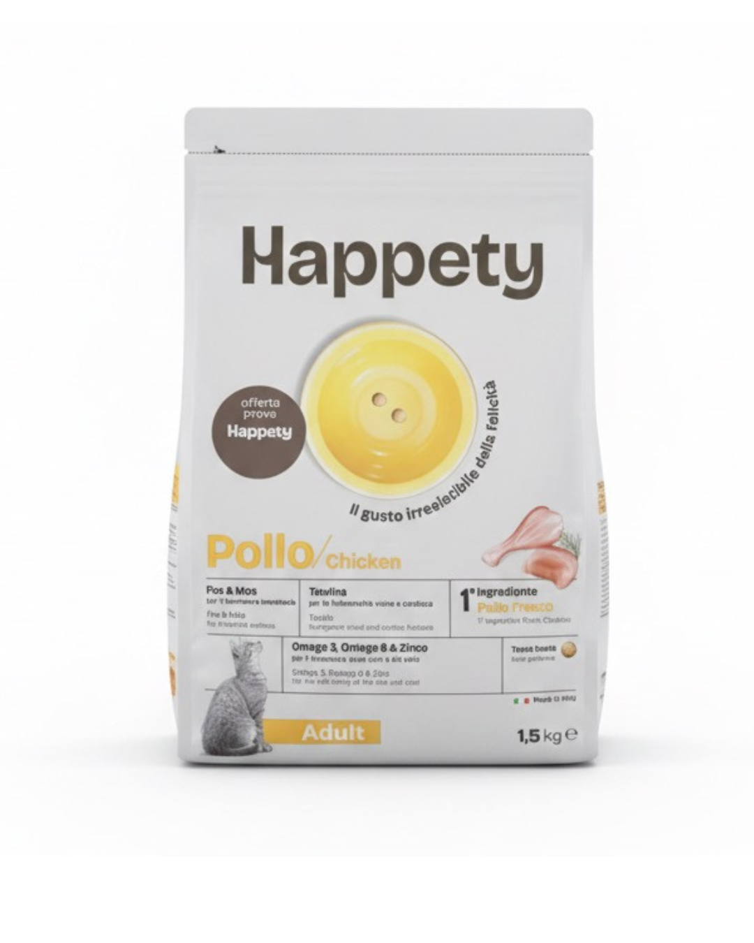 HAPPETY - Dry Cat Adult Pollo 1,5kg