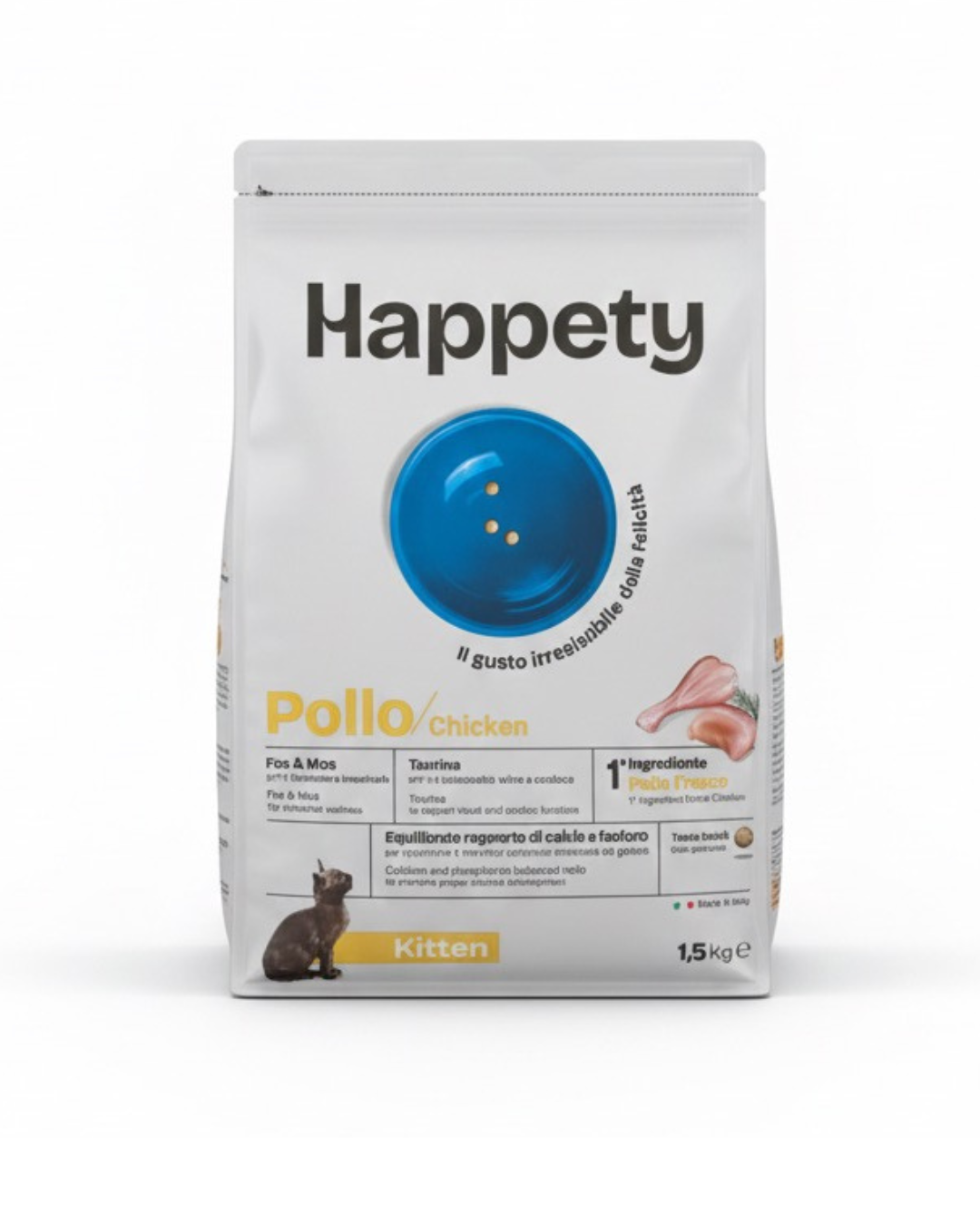 HAPPETY - Dry Cat Kitten Pollo 1,5kg