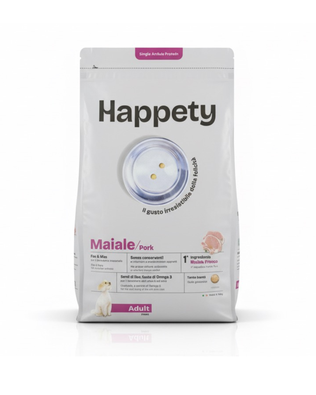 HAPPETY - Dry Dog SAP Adult Mini Maiale 800gr