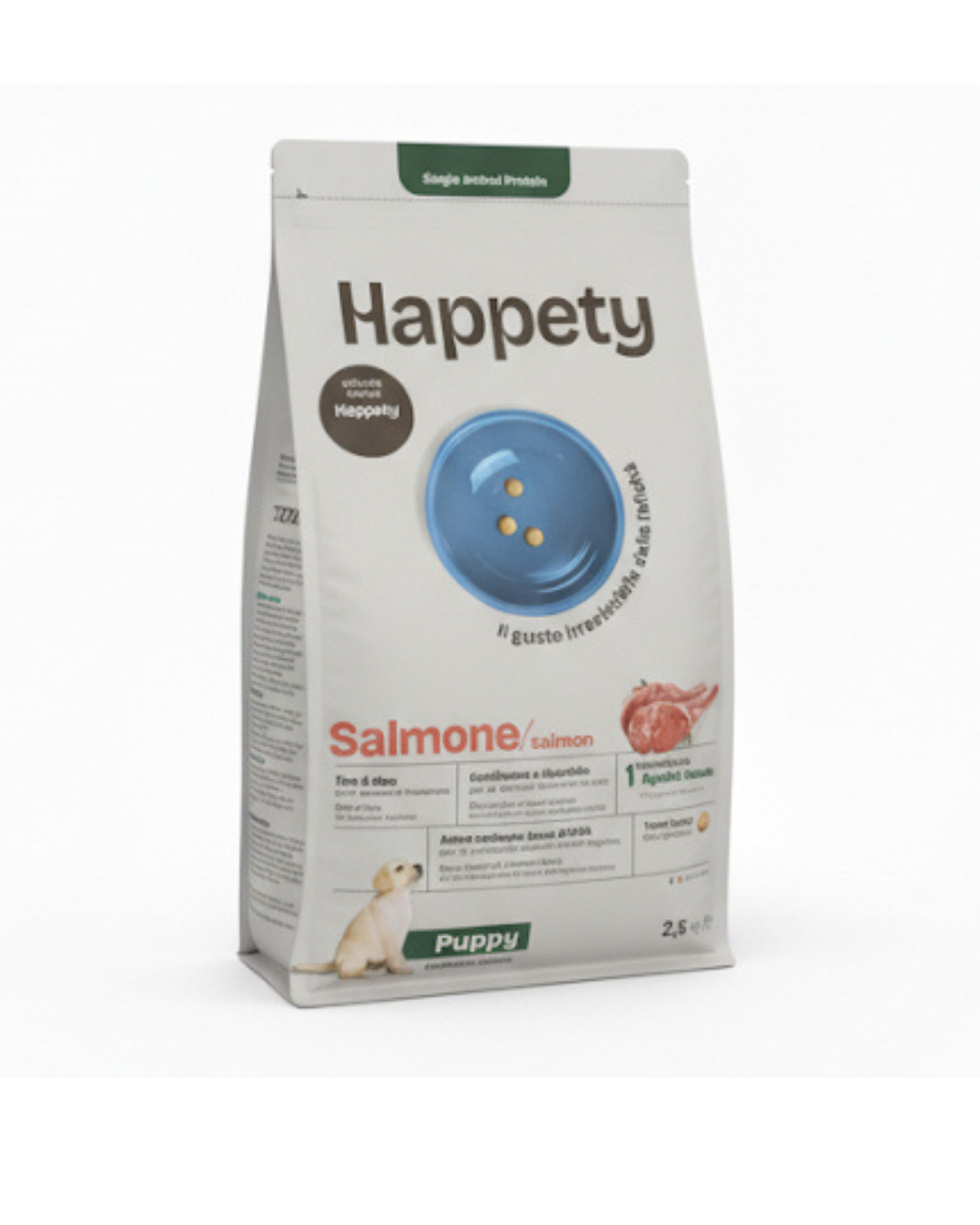HAPPETY - Dry Dog SAP Puppy Medium/Large Salmone 2,5 kg