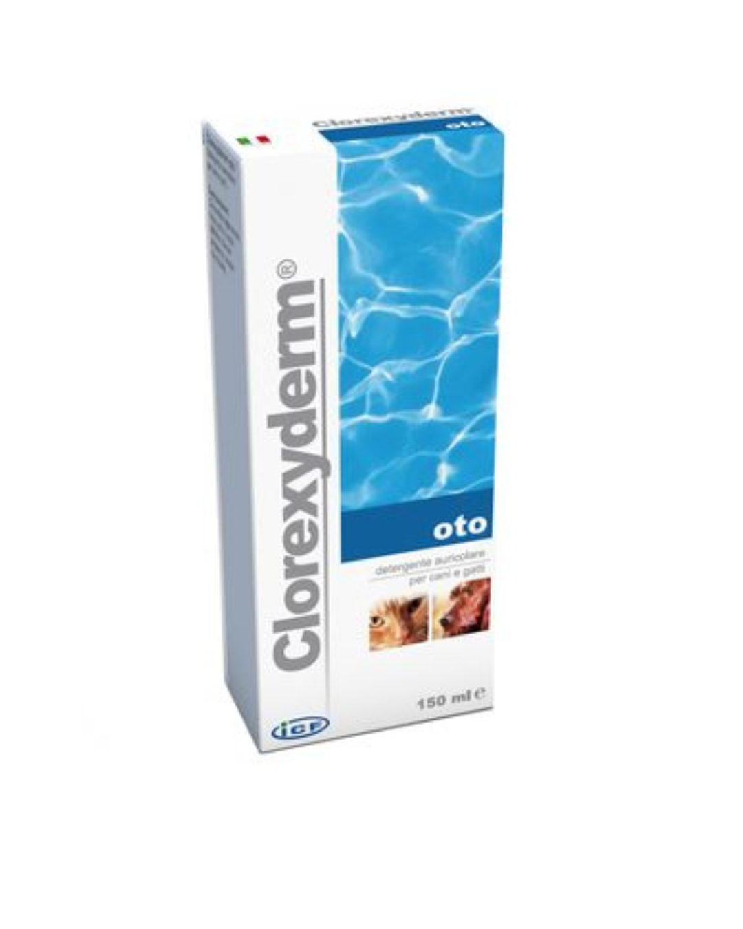 ICF - Clorexiderm Oto Più 150 ml - Detergente Auricolare per Cani e Gatti