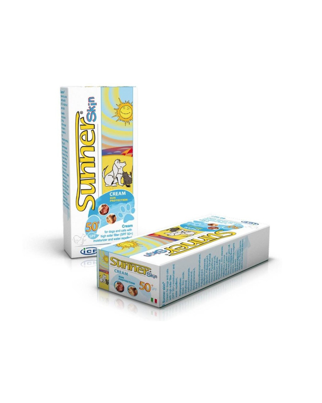ICF - Sunner Skin 40ml - Crema Protezione Solare 50+ Per Cani e Gatti