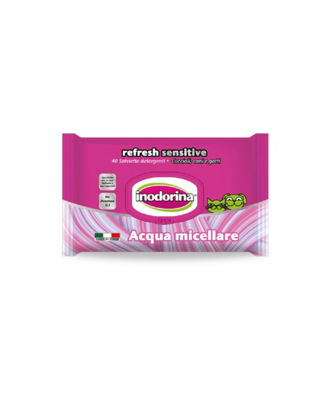 Inodoria - Refresh Sensitive Wipes - Micellar Water 40 Wipes