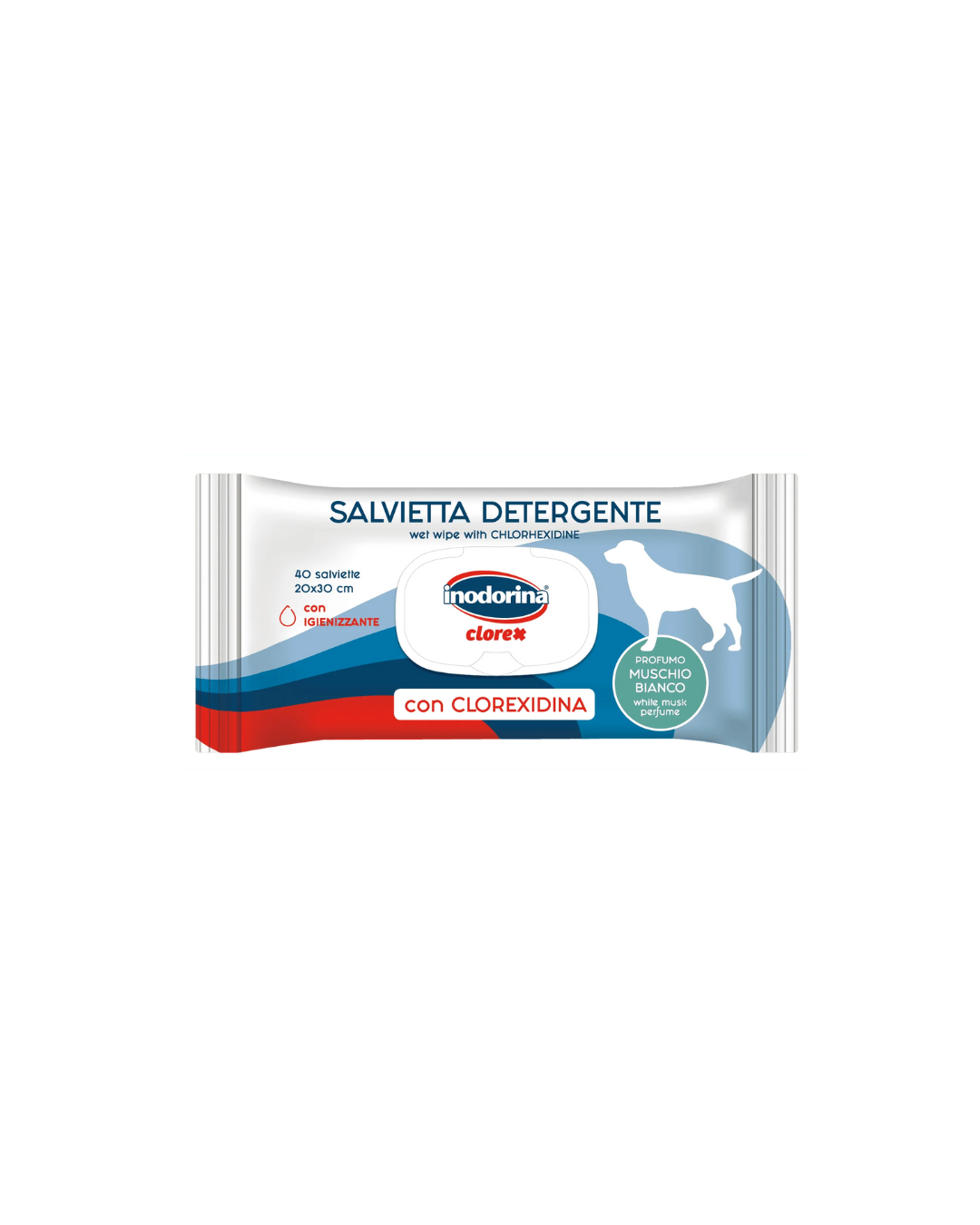 Inodoria - Salviette Clorex Igienizzanti  Prof - Clorexidina 40 Salviette