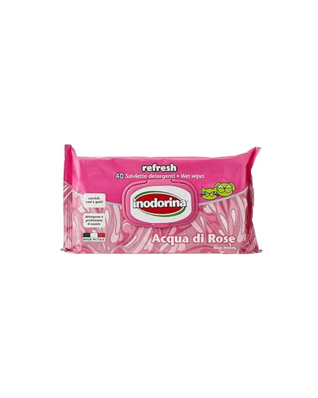 Inodoria - Refresh Wipes - Rose Water 40 Wipes