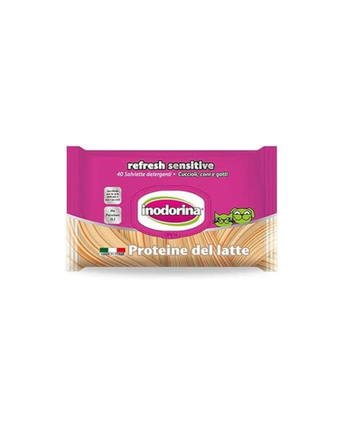 Inodoria - Refresh Sensitive Wipes - Milk Protein 40 Wipes