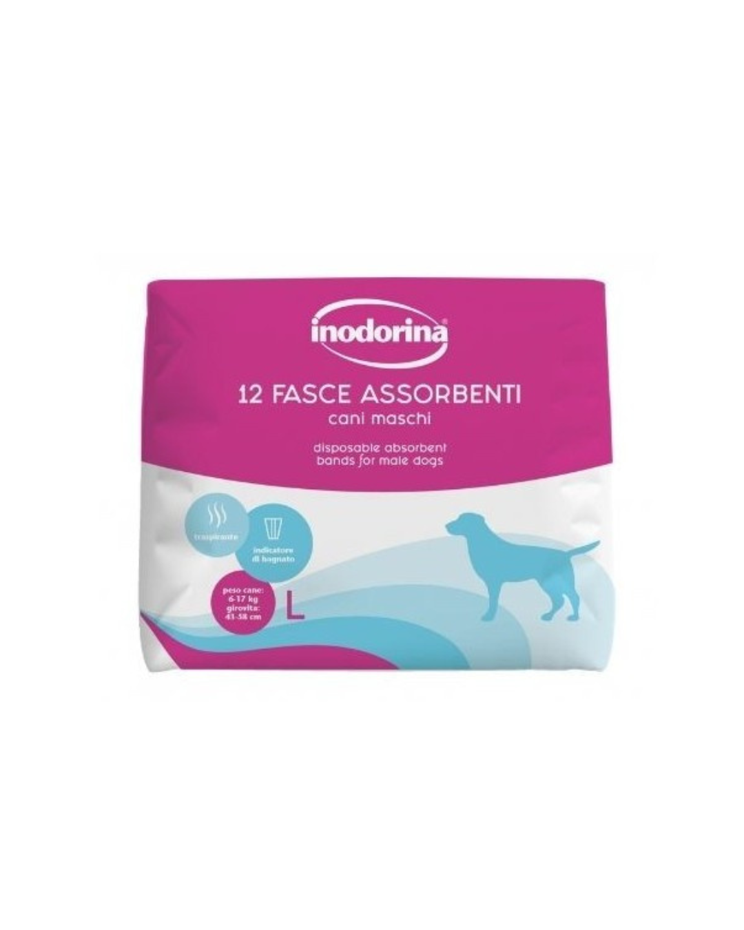 Inodorina - Fasce Assorbenti Cani Maschi - L 12 Pezzi