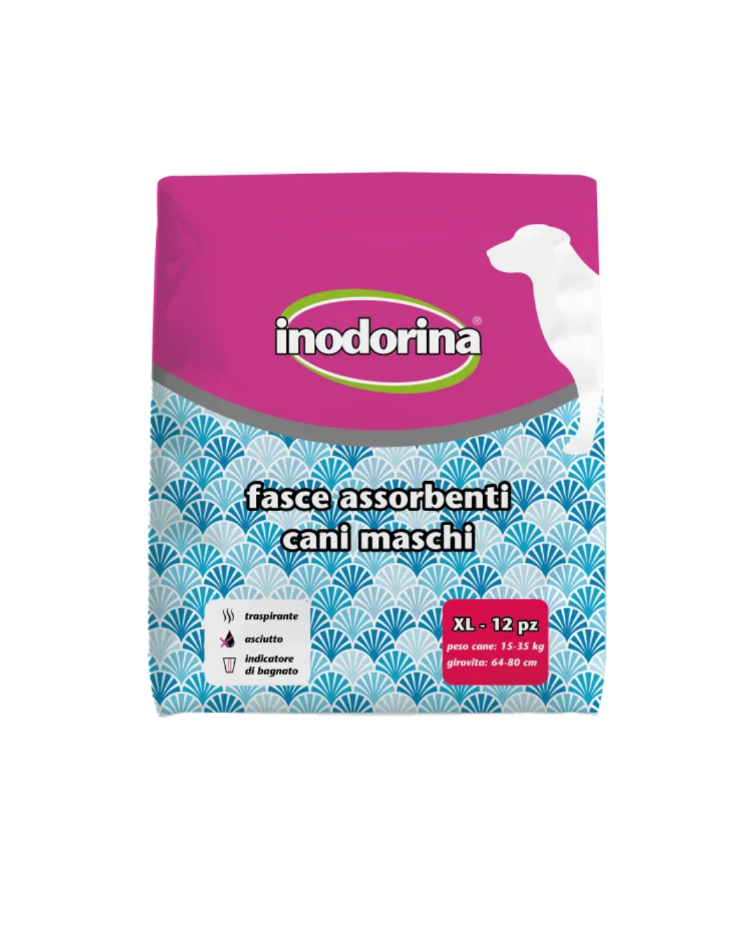 Inodorina - Fasce Assorbenti Cani Maschi - XL 12 Pezzi