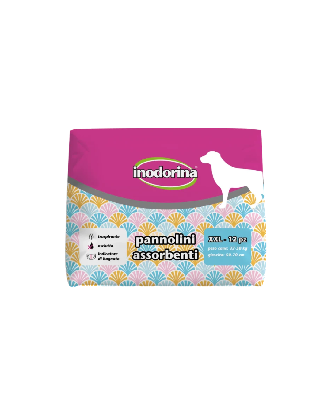 Inodorina -  Pannolini Assorbenti Cani - XXL 12 Pezzi