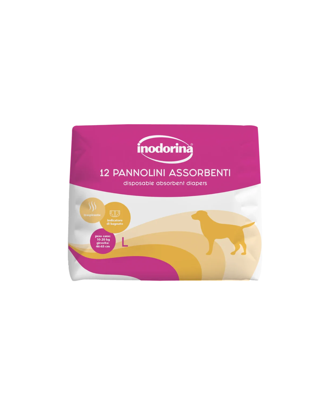 Inodorina -  Pannolini Assorbenti Cani - L 12 Pezzi
