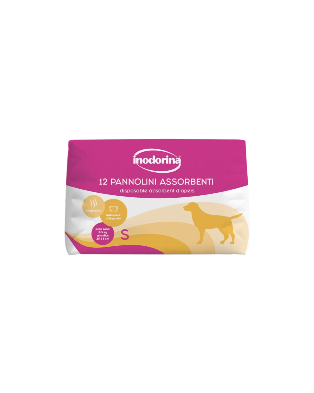 Inodorina -  Pannolini Assorbenti Cani - S 12 Pezzi