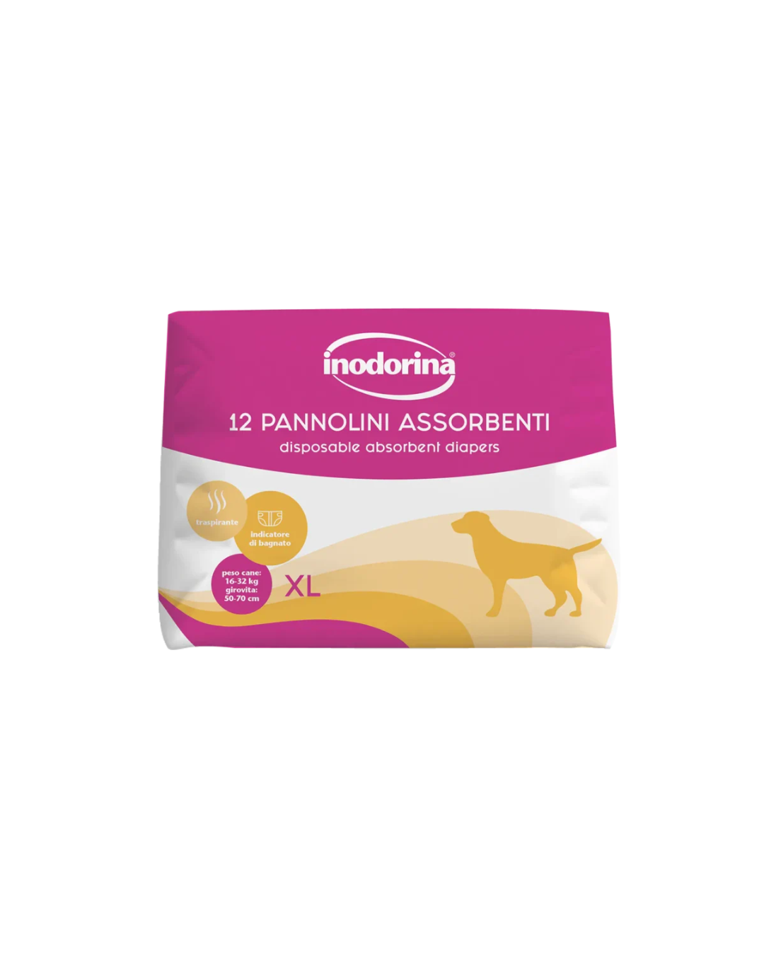 Inodorina -  Pannolini Assorbenti Cani - XL 12 Pezzi