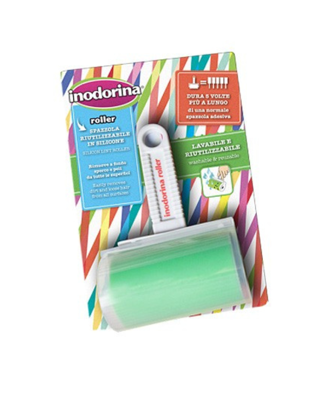 Inodorina - Roller Spazzola Riutilizzabile in Silicone Lavabile