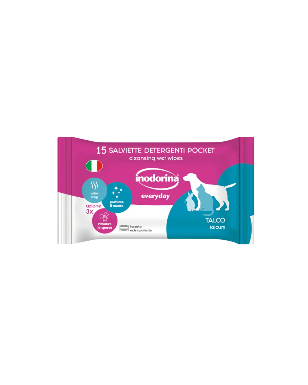 Inodorina - Salviette Everyday Pocket Talco 15 pz