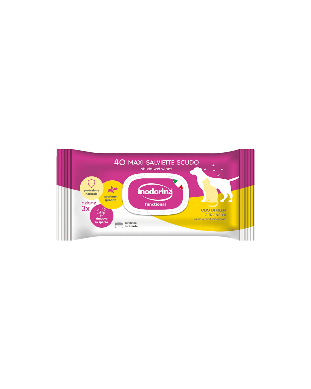 Inodorina - Salviette Maxi Scudo Olio di Neem 40pz