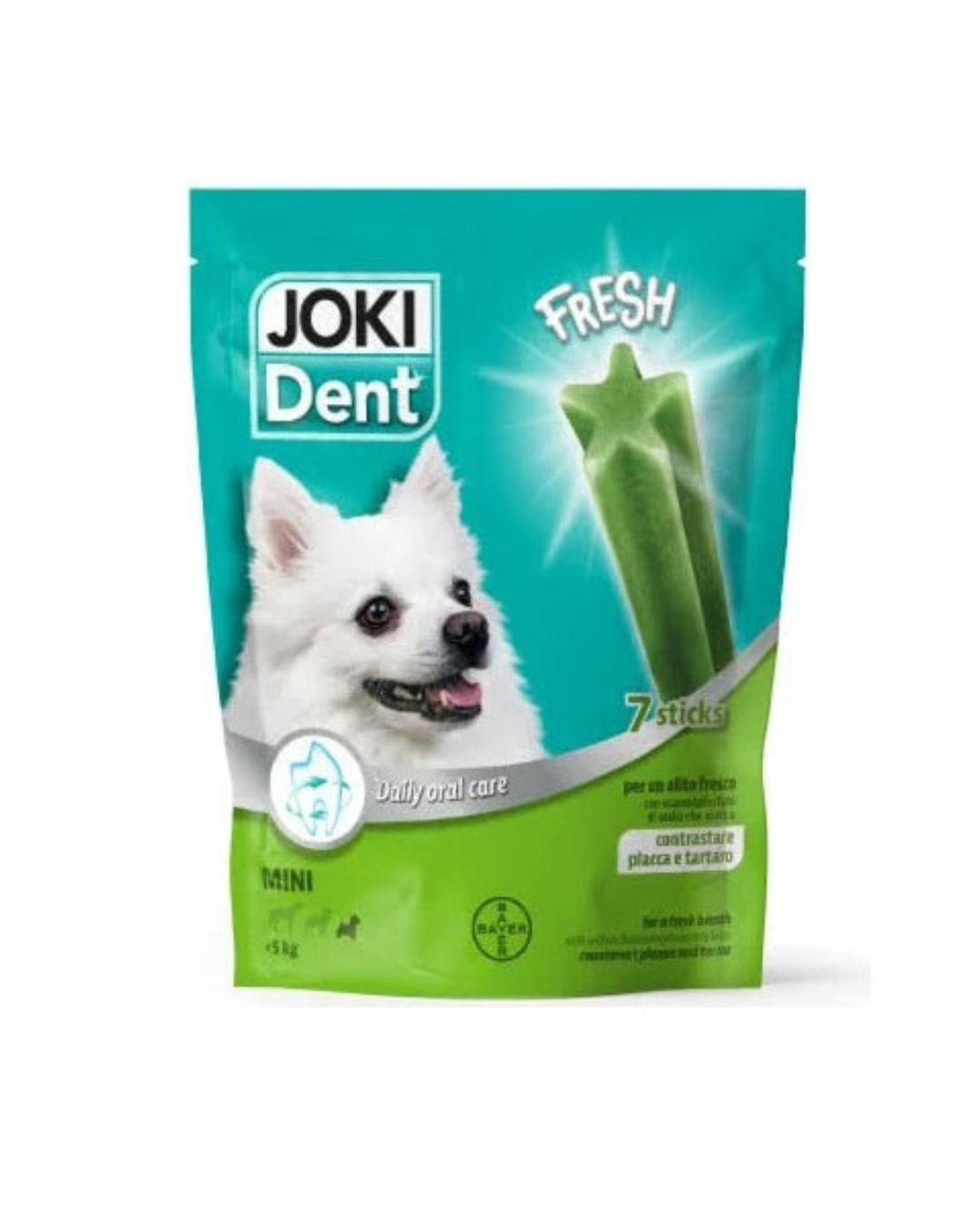 Joki Dent Fresh - Dental Stick Alla Menta  - Per Taglia Mini - Busta 7 Sticks