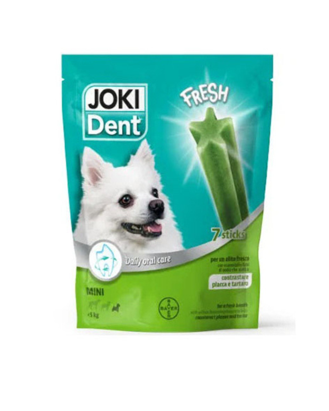 Joki Dent Fresh - Dental Stick Alla Menta  - Per Taglia Mini - Busta 7 Sticks