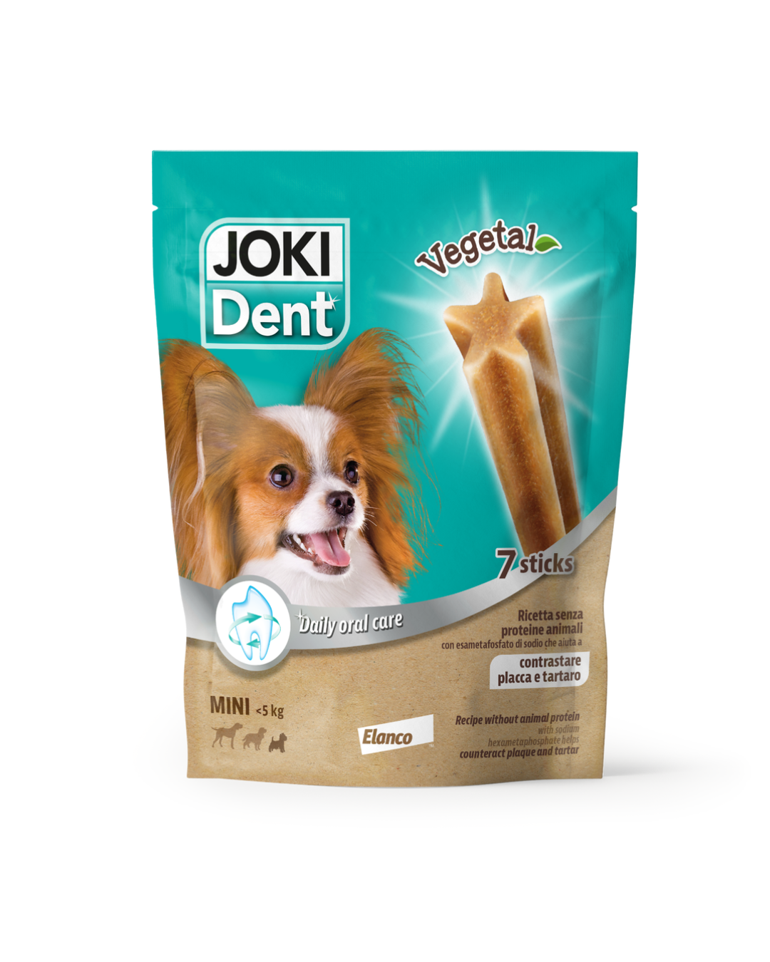 Joki Dent Vegetal - Dental Stick Vegetali - Per Taglia Mini - Busta 7 Sticks