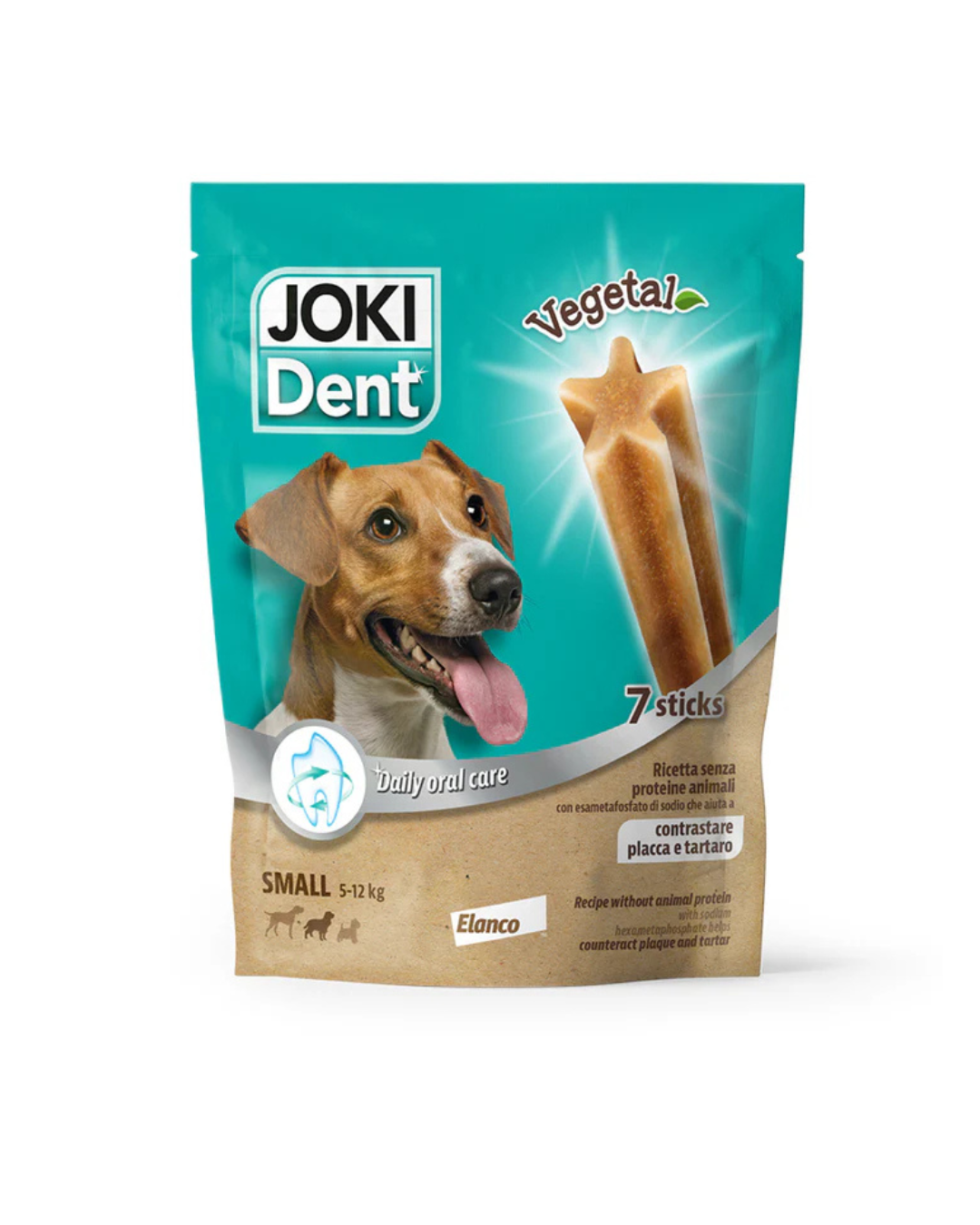 Joki Dent Vegetal - Dental Stick Vegetali - Per Taglia Small - Busta 7 Sticks