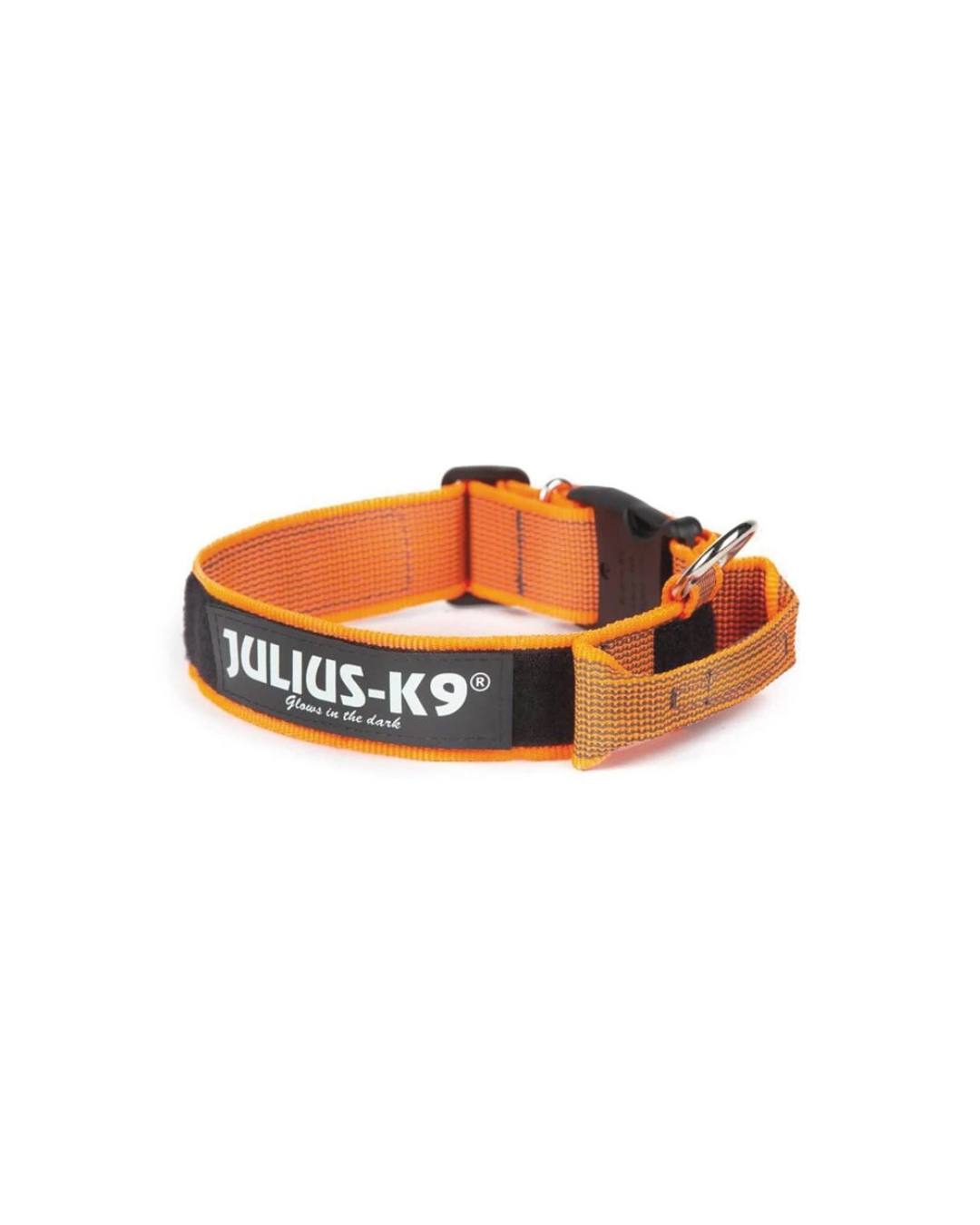 Julius K9 - Collare con Maniglia Arancio Fluo 4x38-53 cm