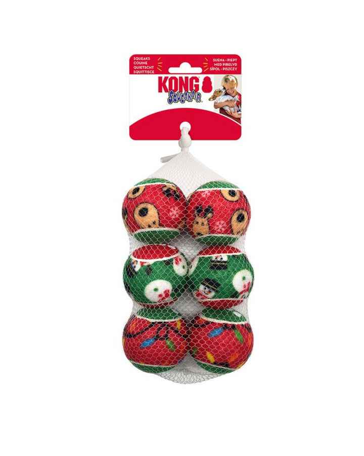 Kong - Holiday SqueakAir Balls 6pz Medium