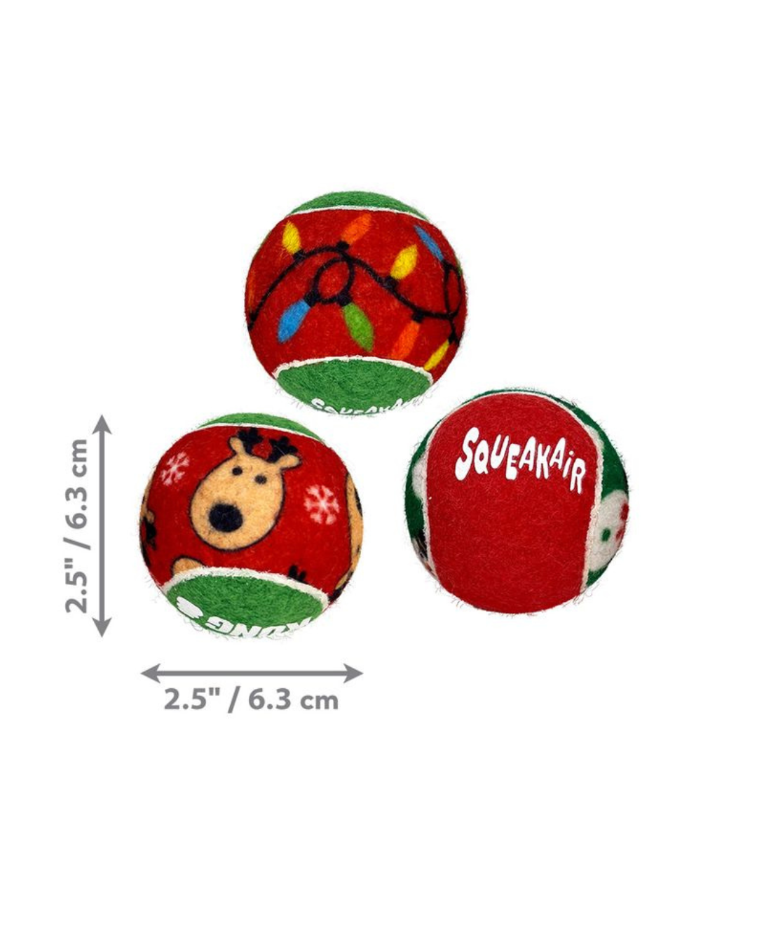 Kong - Holiday SqueakAir Balls 6pz Medium