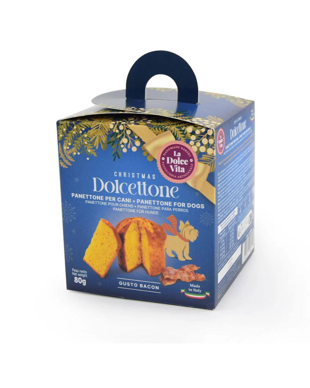 LeoPet - Dolcettone Panettone per Cani Bacon 80g