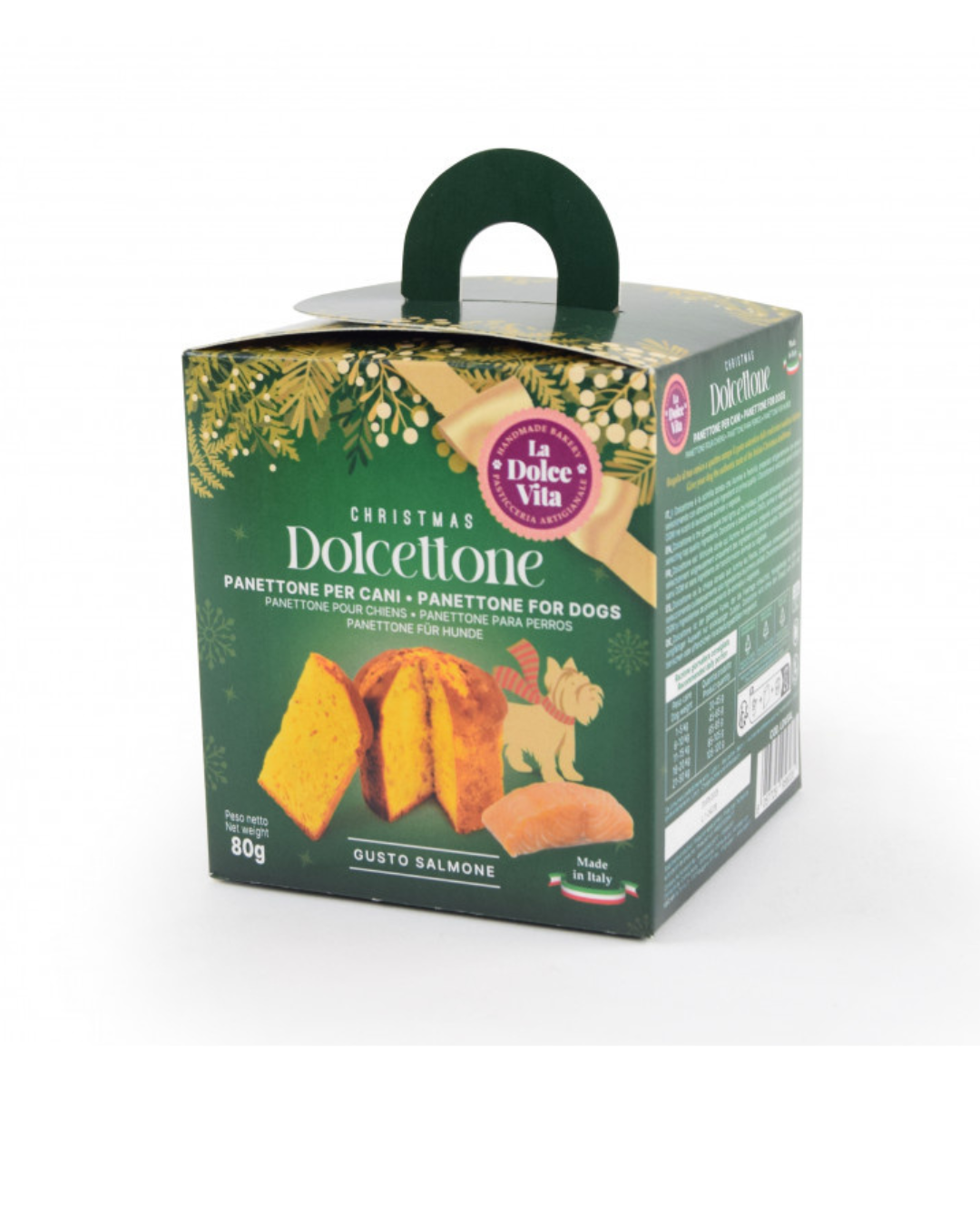 LeoPet - Dolcettone Panettone per Cani Salmone 80g
