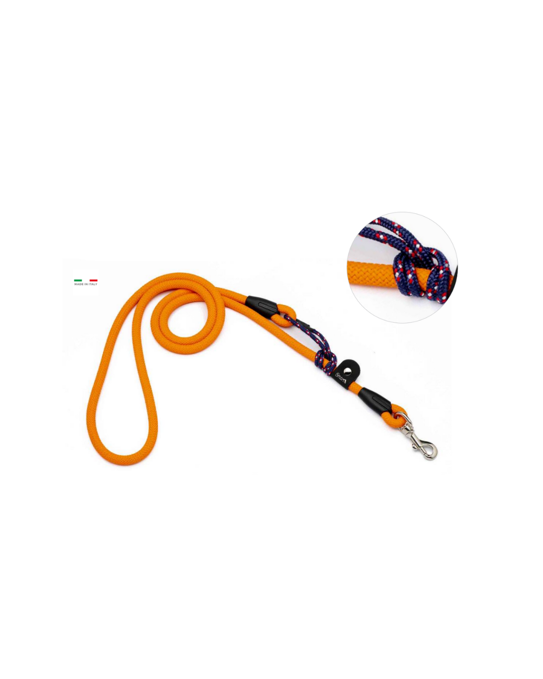 LeoPet - Guinzaglio Regolabile in Corda con Moschettone - Ø 1,2 x min 120 max 180 cm - Rufee