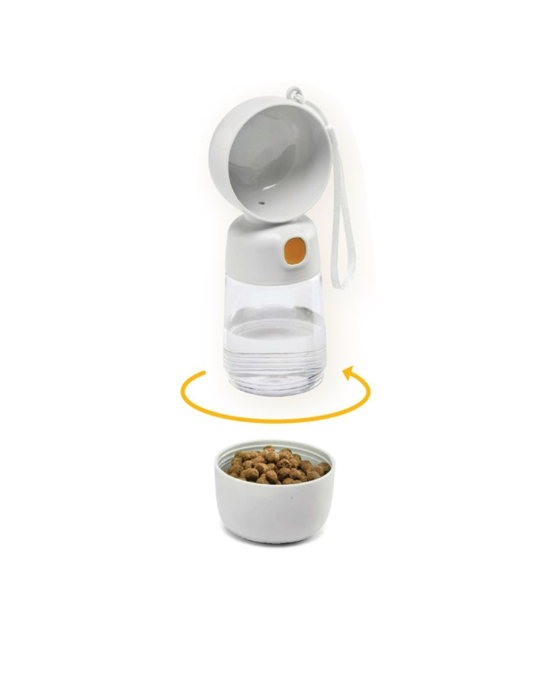 Leopet - Borraccia Happy Travel Multifunzione Bianca - 400 ml