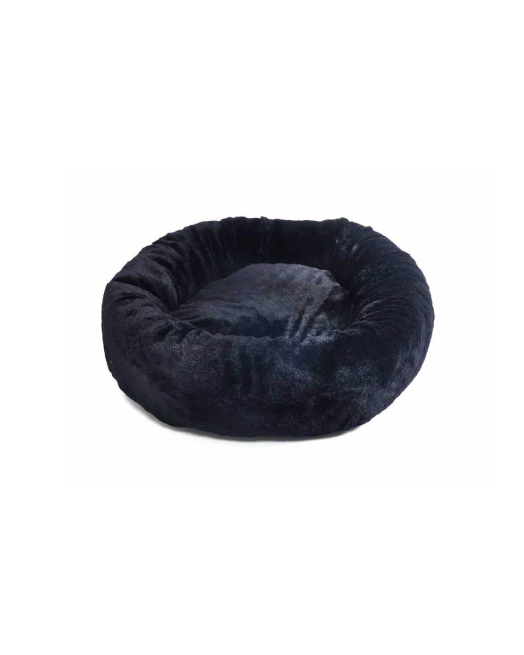 Leopet - Ciambella Super Soft Nera 75x20H cm Cuscino Fisso