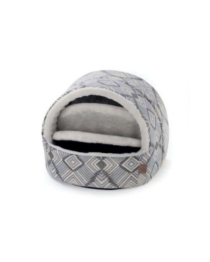 Leopet - Cuccia Igloo Gris - 44x42x42h cm - con Cuscino Estraibile e Pieghevole