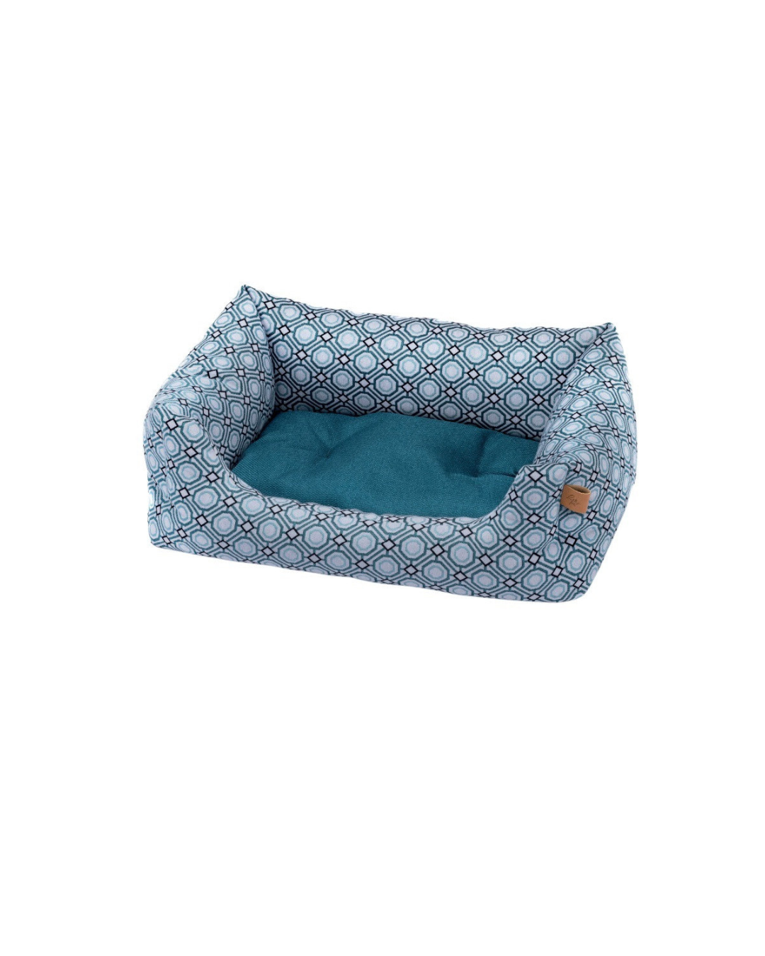 Leopet - Cuccia Rodi Geometrico Turchese 60x70 cm Cuscino Estraibile