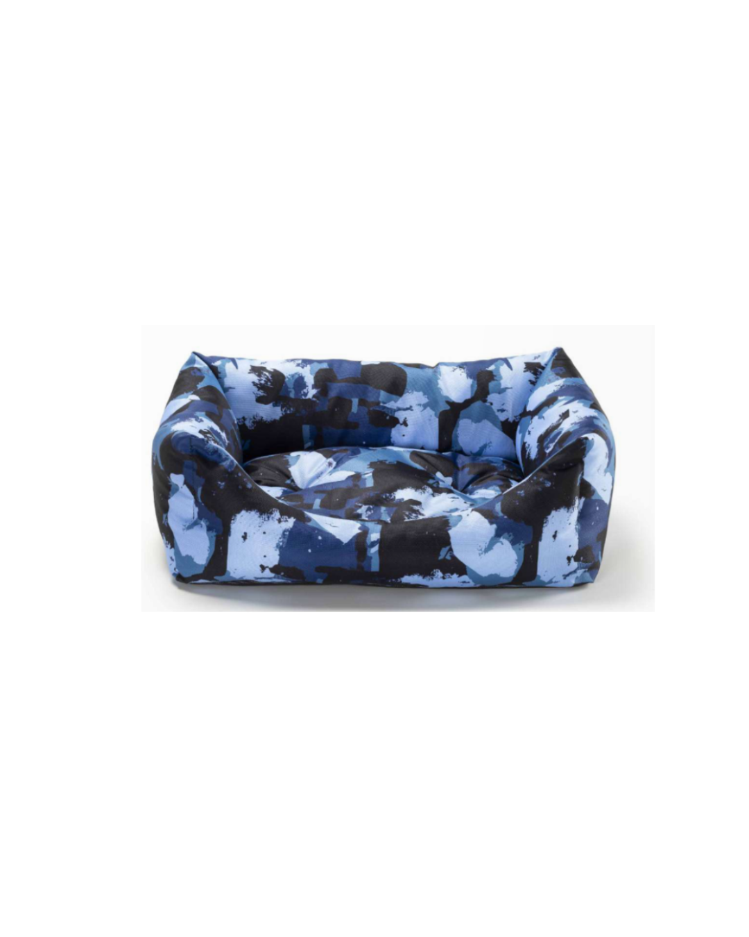 Leopet - Cuccia Rodi Oxford Camouflage Blu 45x60cm Water Resistent Cuscino Estraibile
